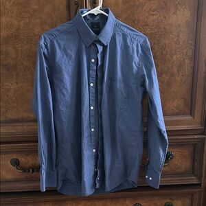 Men's Blue Button-Up Shirt